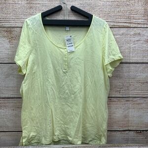 Charter Club‎ Intimates Henley Top Spring Floral Button Up [Size XL]